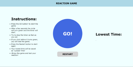 Reaction Game App